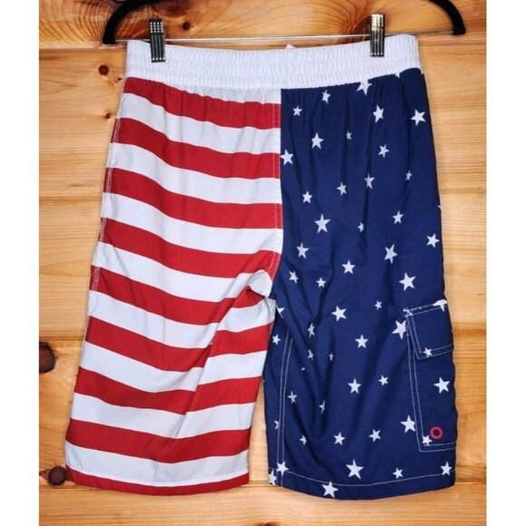 Polo Ralph Lauren Kids Patriotic Flag Swim Trunk Shorts Red White Blue L 14/16 - Picture 11 of 16